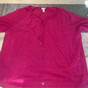 Ava & Viv Pink Blouse (3X)